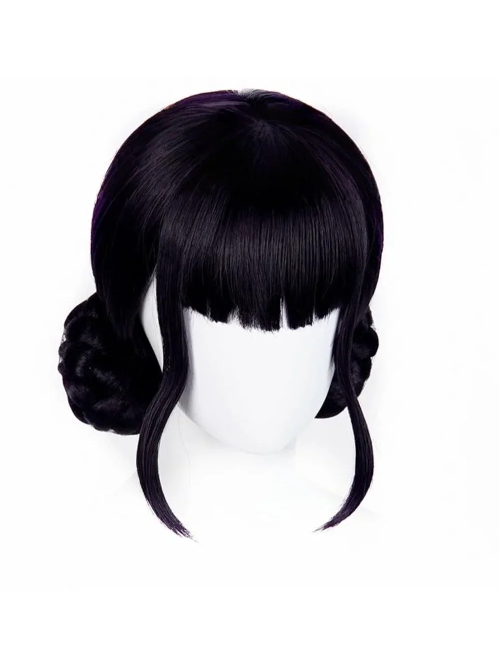 Women's Black Purple Synthetic Fiber Cosplay Halloween Costume Double Braid Wigs